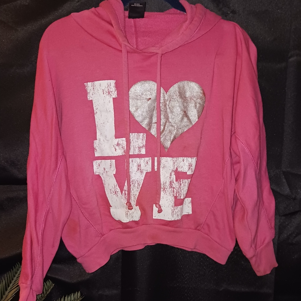 Pink *LOVE* Hoodie sz sm